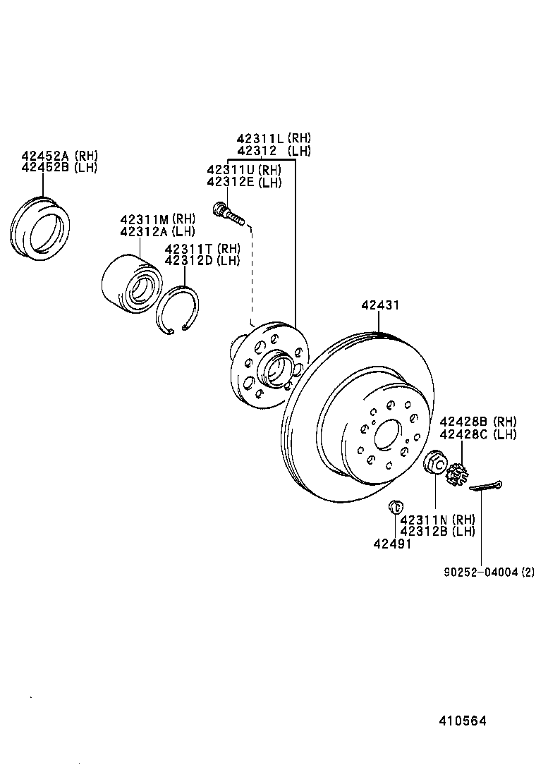 TOYOTA 4243153011 - Brake Disc onlydrive.pro