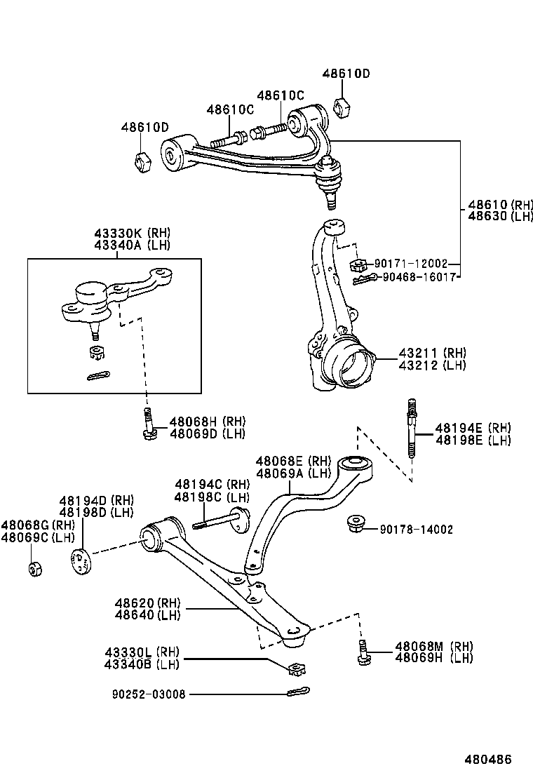 TOYOTA 48670-30280 - Bush of Control / Trailing Arm onlydrive.pro