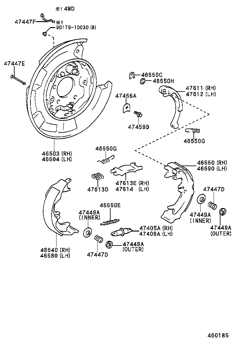 Suzuki 4654020060 - Brake Shoe Set onlydrive.pro