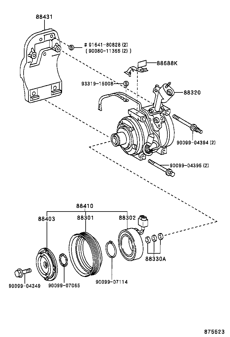 TOYOTA 88320-48030 - Compressor, air conditioning onlydrive.pro