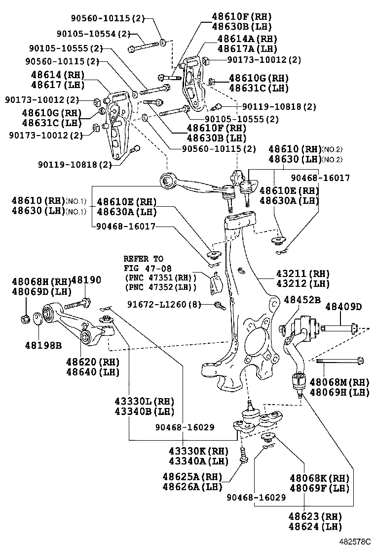 TOYOTA 48640-50081 - Valdymo svirties / išilginių svirčių įvorė onlydrive.pro