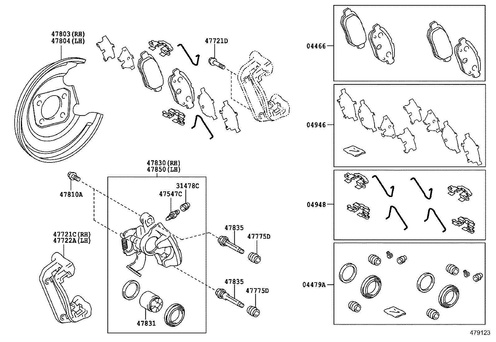 TOYOTA 0446647030 - Brake Pad Set, disc brake onlydrive.pro