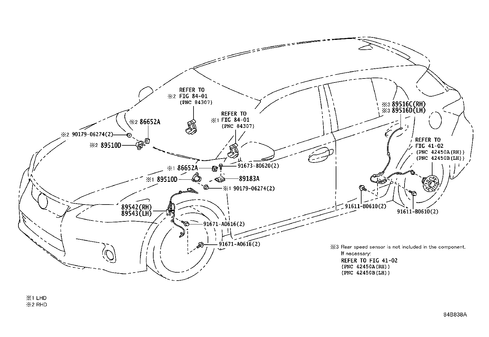 TOYOTA 89543-47030 - Sensor, wheel speed onlydrive.pro