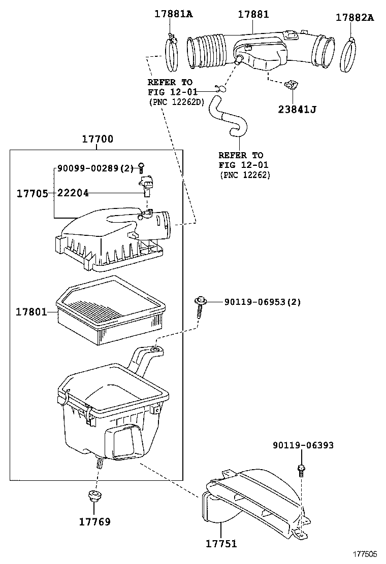 TOYOTA 22204-0T040 - Ilmamassamittari onlydrive.pro