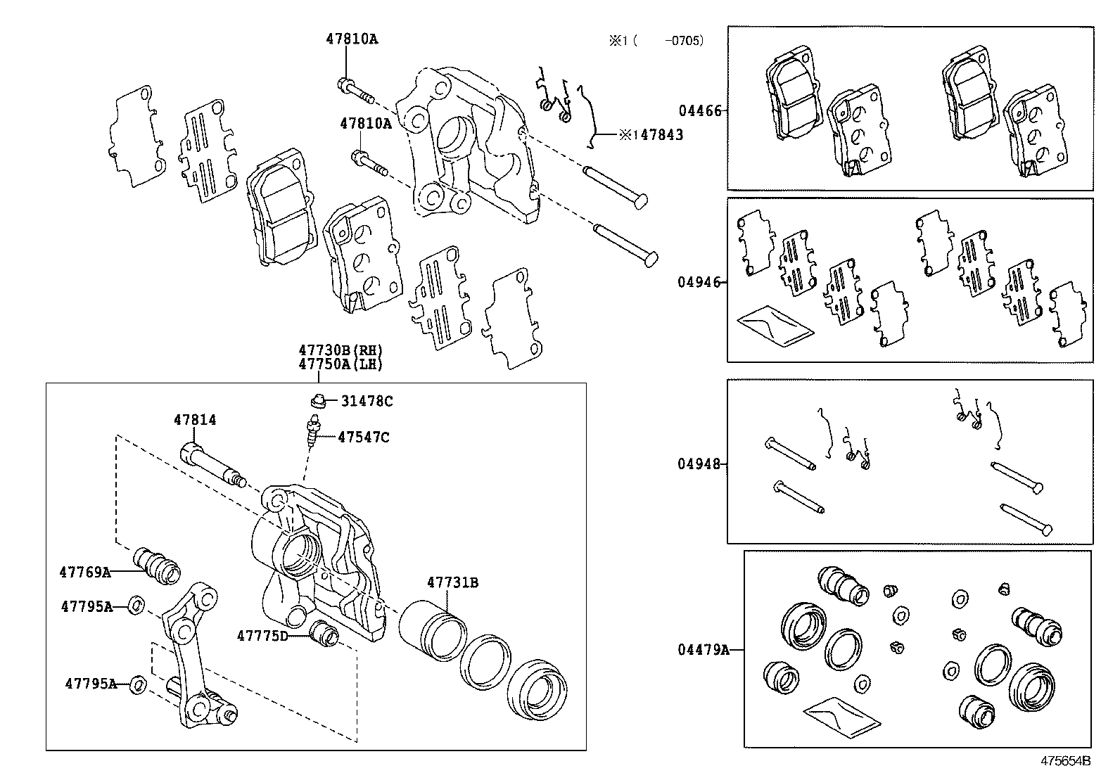 TOYOTA 04466 22190 - Bremžu uzliku kompl., Disku bremzes onlydrive.pro