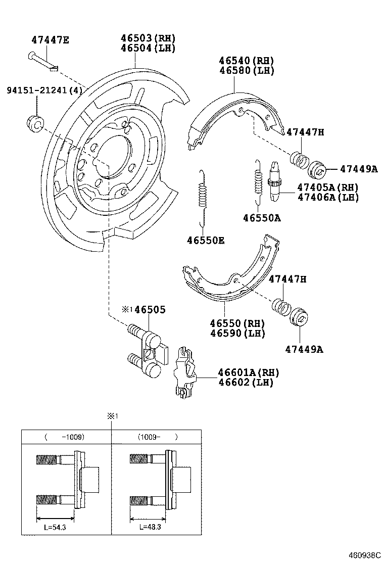 TOYOTA 46530-30020 - Stabdžių trinkelių komplektas, stovėjimo stabdis onlydrive.pro