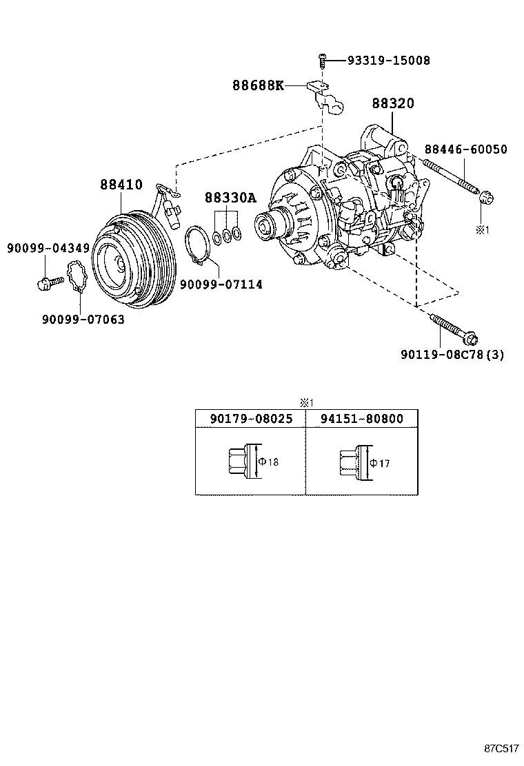 TOYOTA 88320-3A380 - Compressor, air conditioning onlydrive.pro