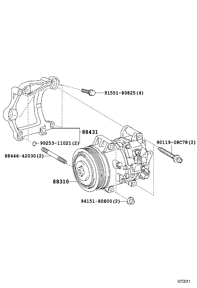 TOYOTA 88310-42333 - Kompresors, Gaisa kond. sistēma onlydrive.pro