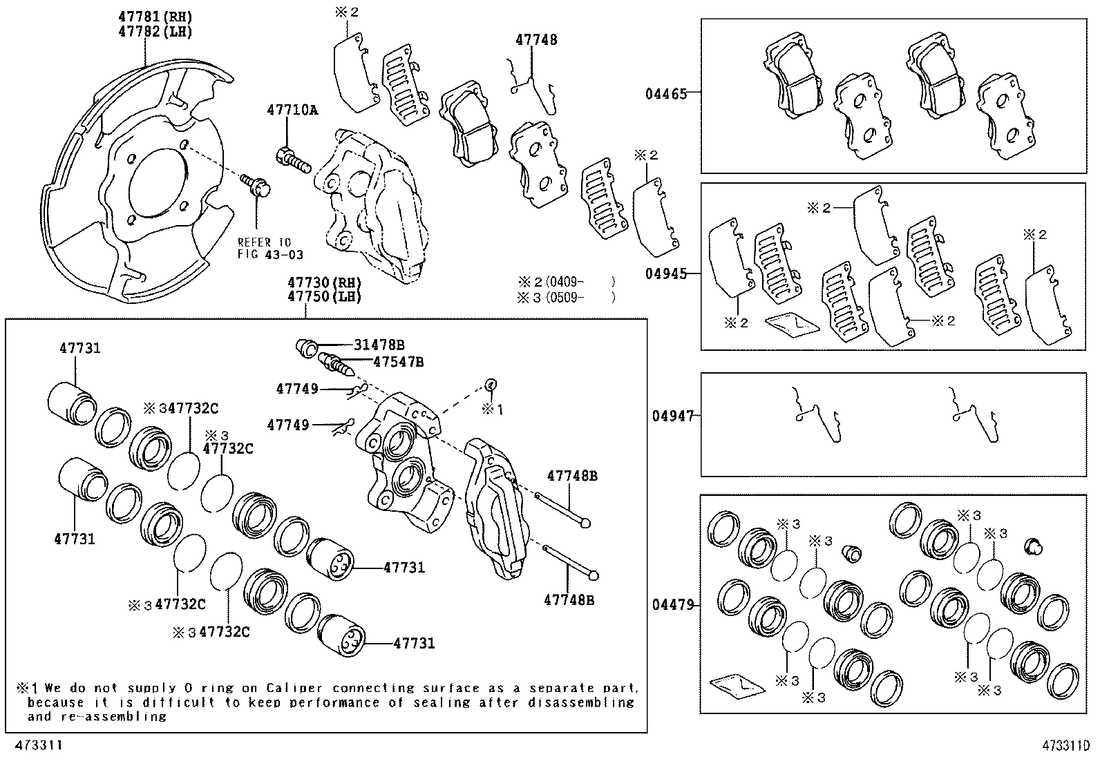 TOYOTA 04465-35290 - Piduriklotsi komplekt,ketaspidur onlydrive.pro