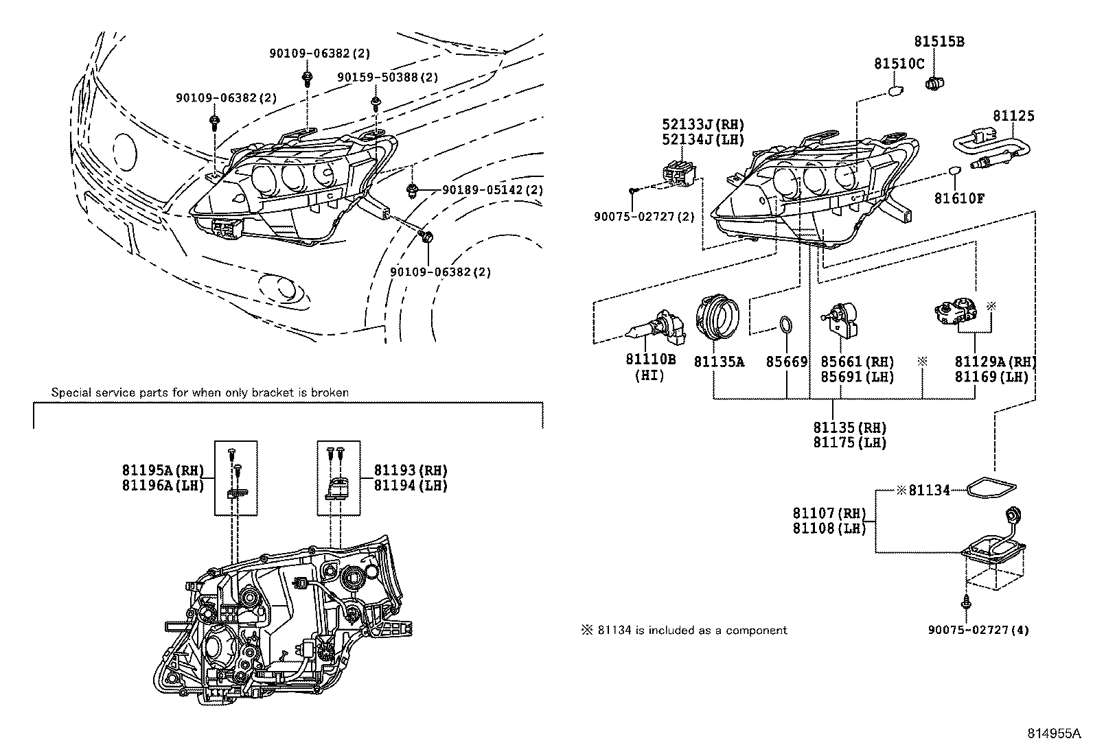 TOYOTA 81107-12A81 - Ignitor, gas discharge lamp onlydrive.pro