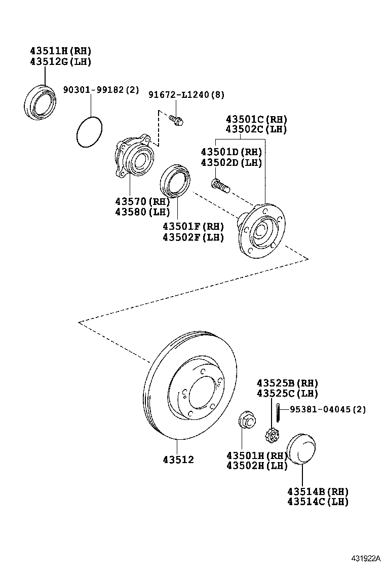 TOYOTA 4351260210 - Brake Disc onlydrive.pro