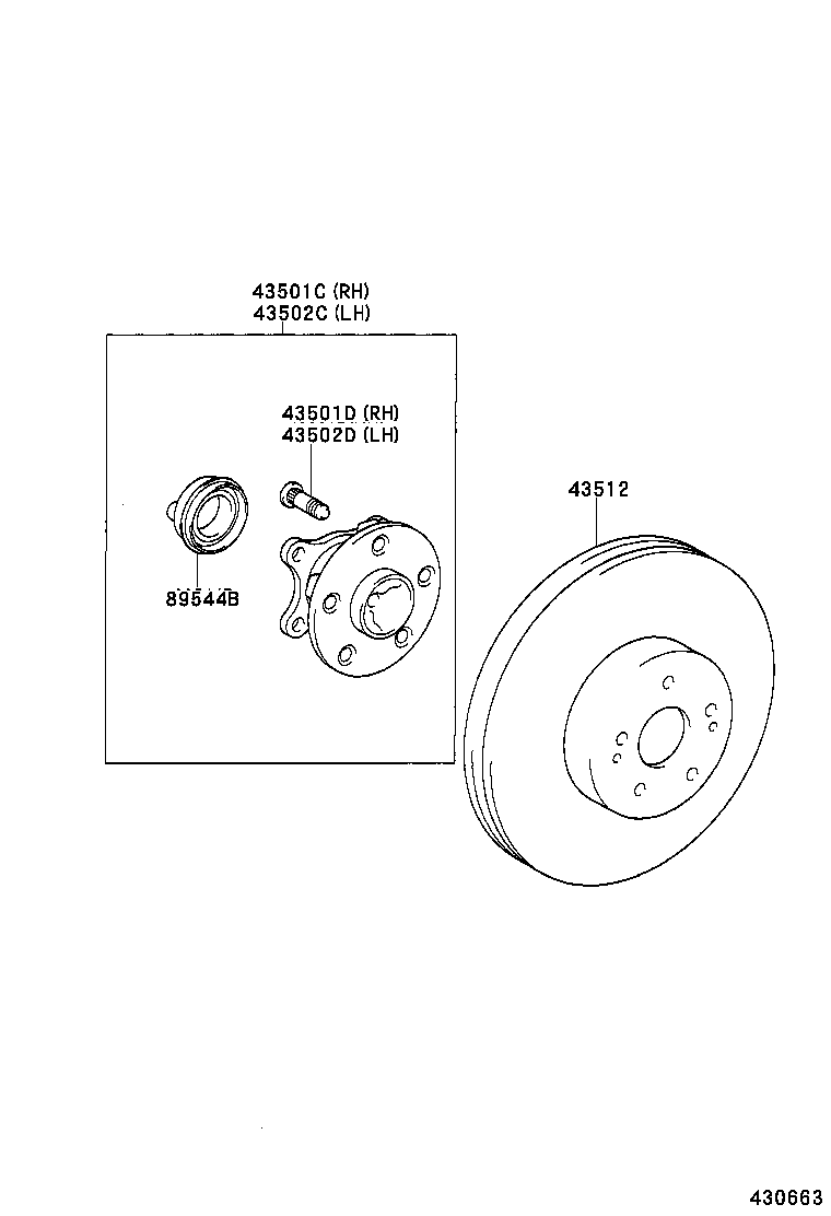 Opel 43512-50230 - Brake Disc onlydrive.pro