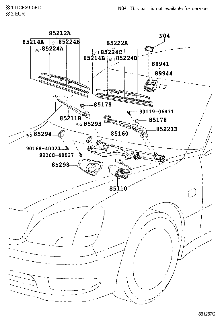 TOYOTA 8521250050 - Klaasipuhastaja kumm onlydrive.pro