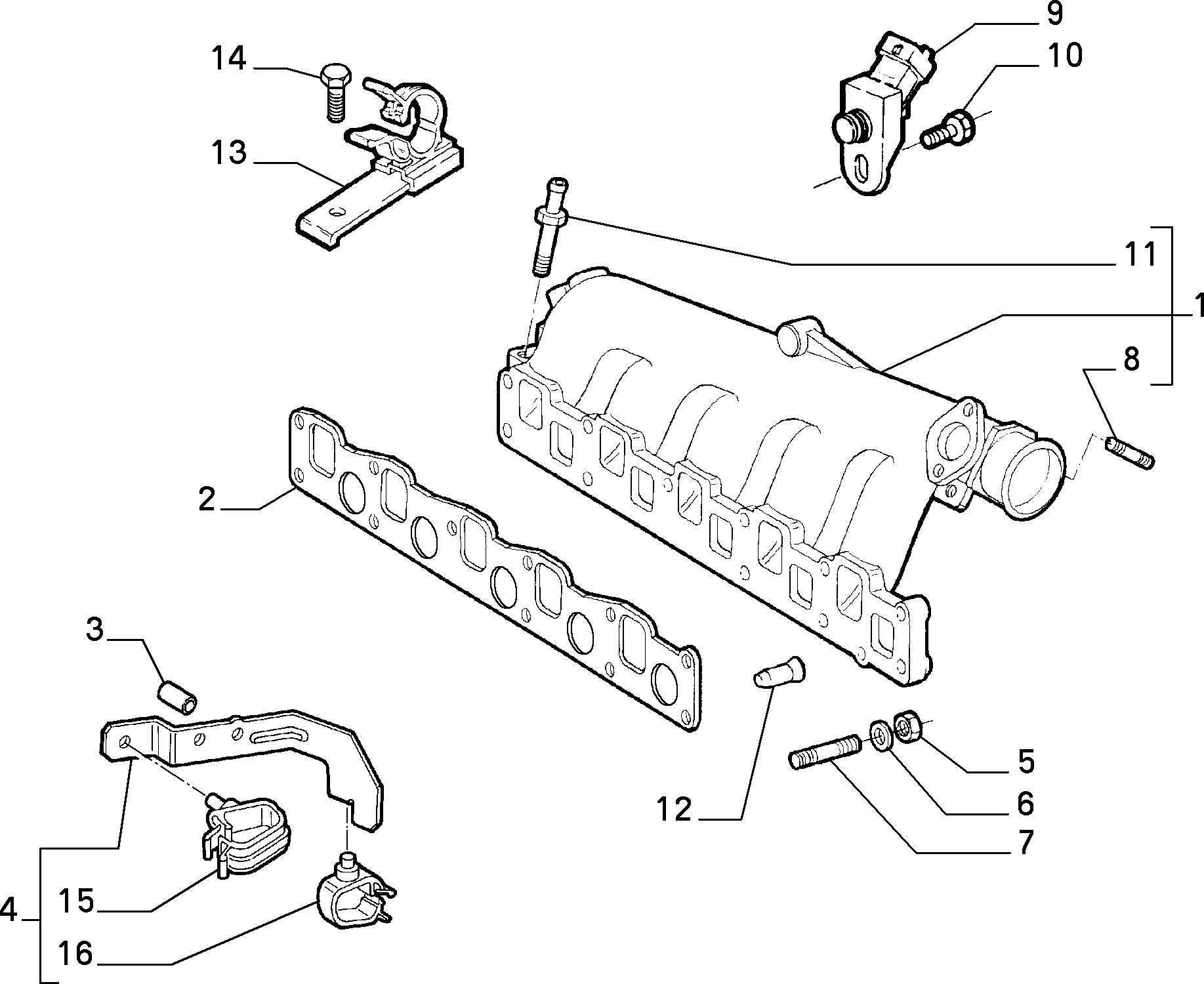 FIAT 46468682 - Intake manifold (var.: 1/rev.: 0): 01 pcs. onlydrive.pro