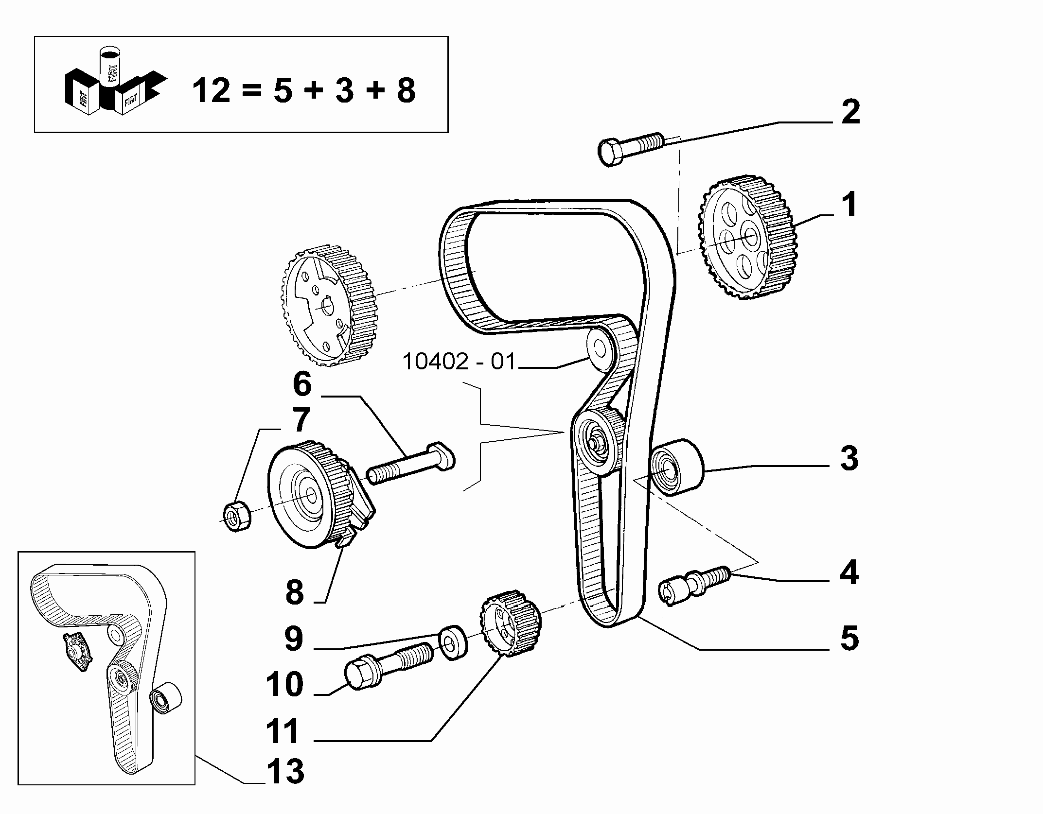 FIAT 71771591 - Vandens siurblio ir paskirstymo diržo komplektas onlydrive.pro