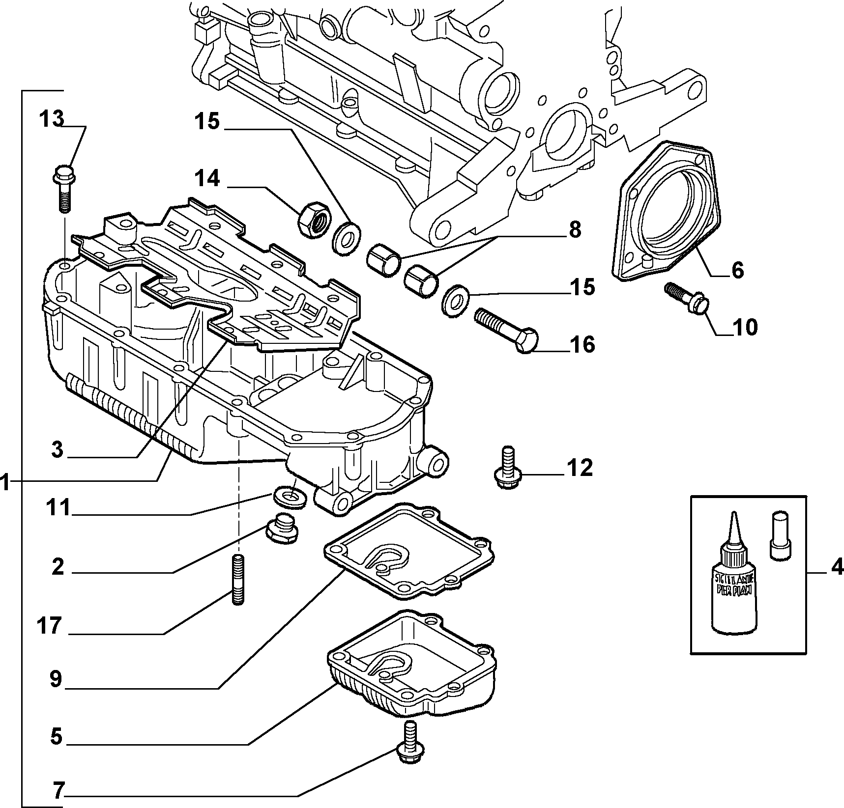 FIAT 46476967 - Block sump and covers (var.: 1/rev.: 0): 01 pcs. onlydrive.pro