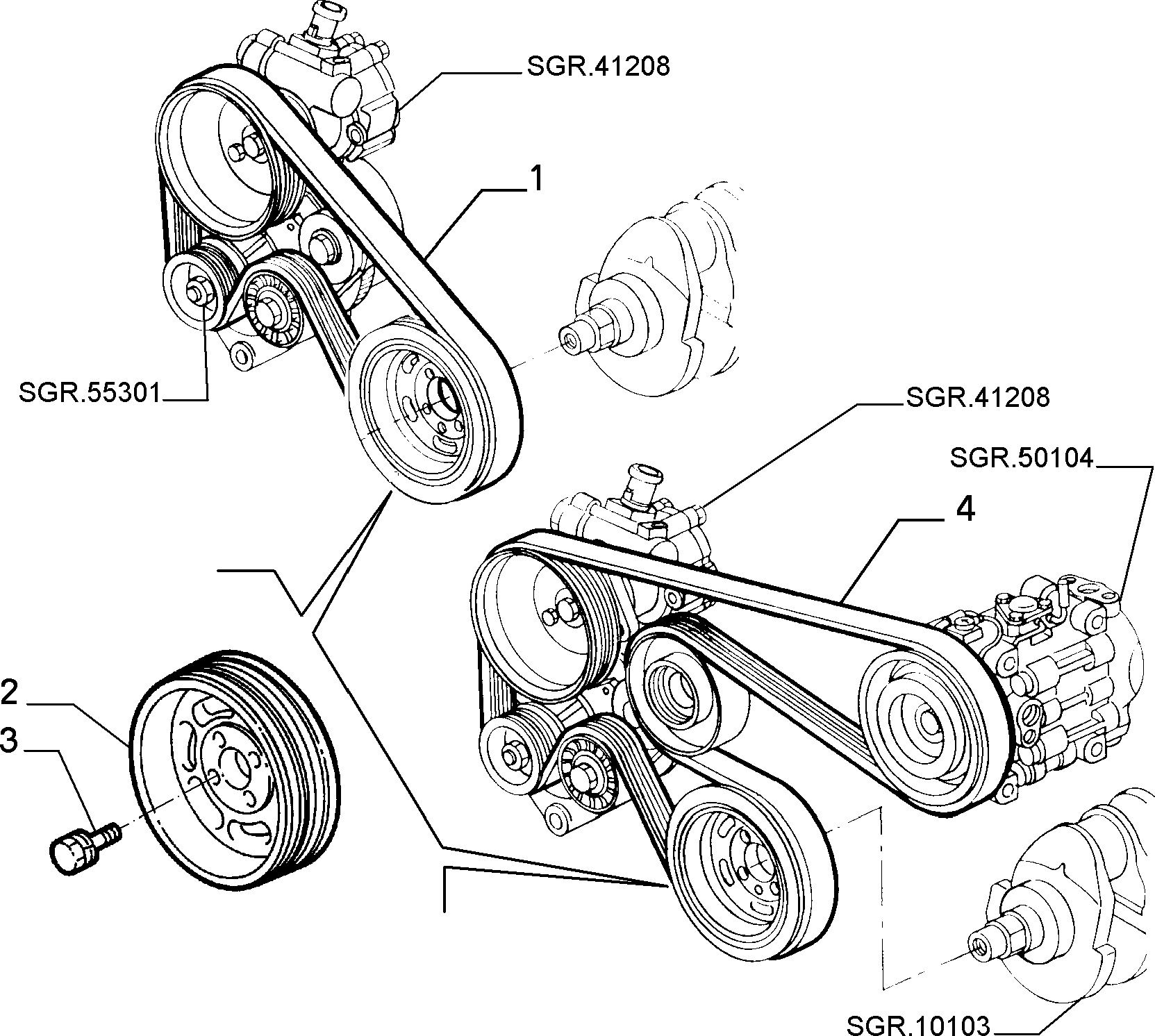 FIAT 60815412 - V formos rumbuoti diržai onlydrive.pro