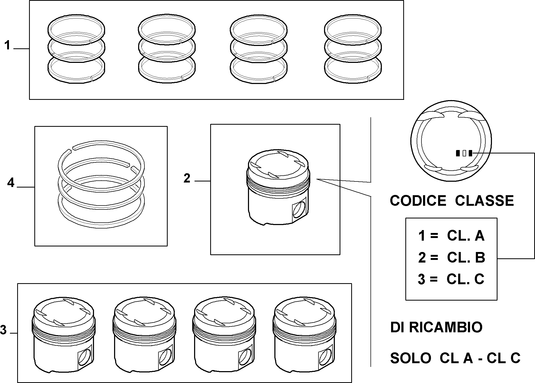 FIAT 71717375 - Connecting rods and pistons (var.: 2/rev.: 0): S pcs. onlydrive.pro