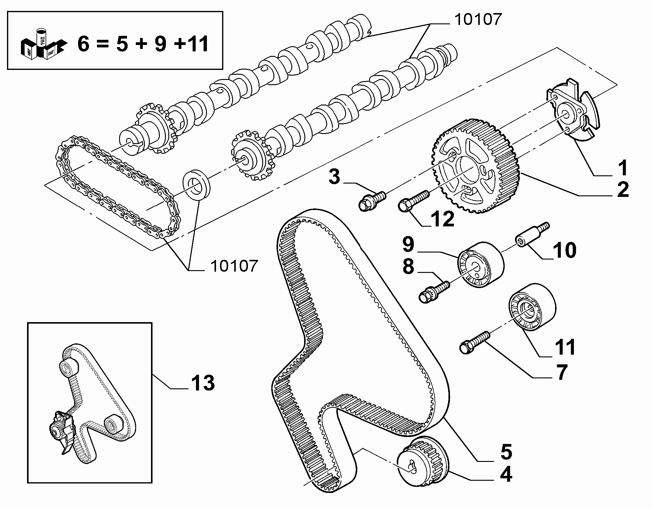 Suzuki 94008-29629 - Vandens siurblio ir paskirstymo diržo komplektas onlydrive.pro