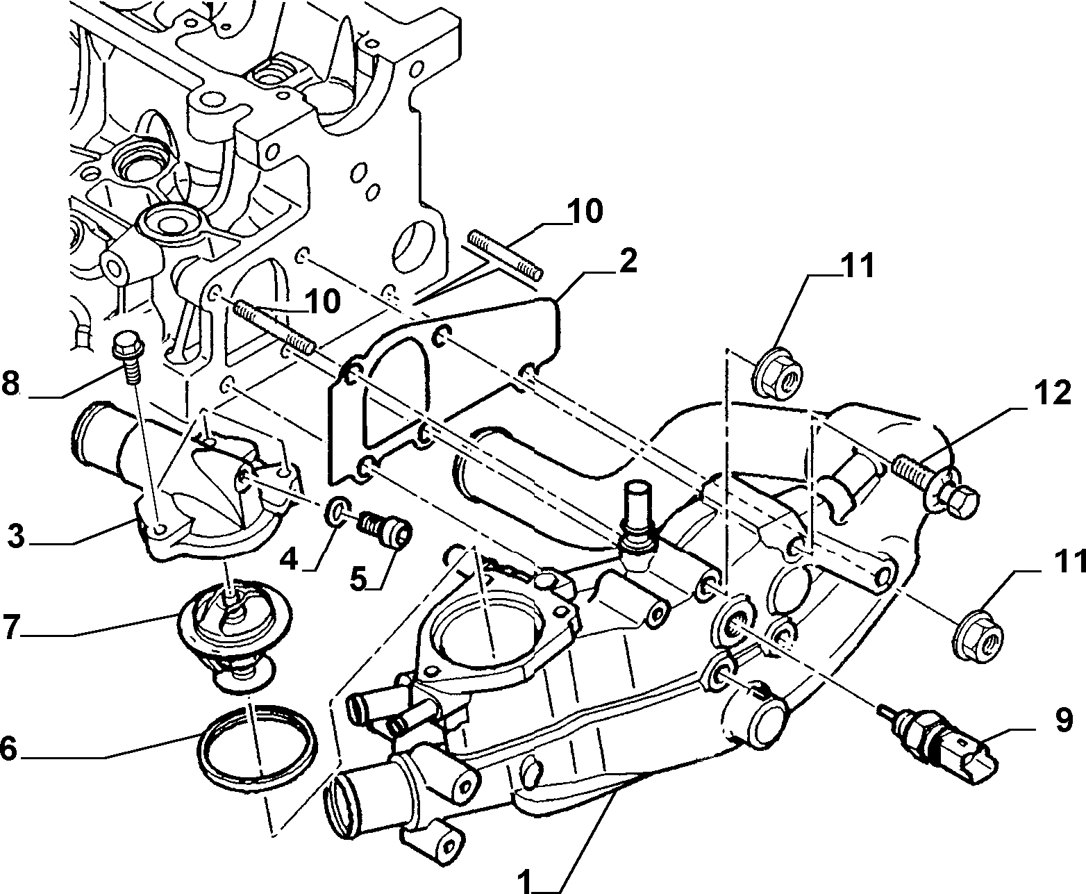 CITROËN 9616090180 - Coolant thermostat / housing onlydrive.pro