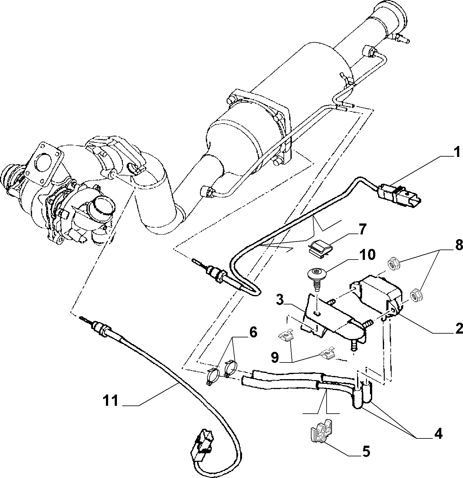 PEUGEOT 9645022680 - Датчик, давление выхлопных газов onlydrive.pro