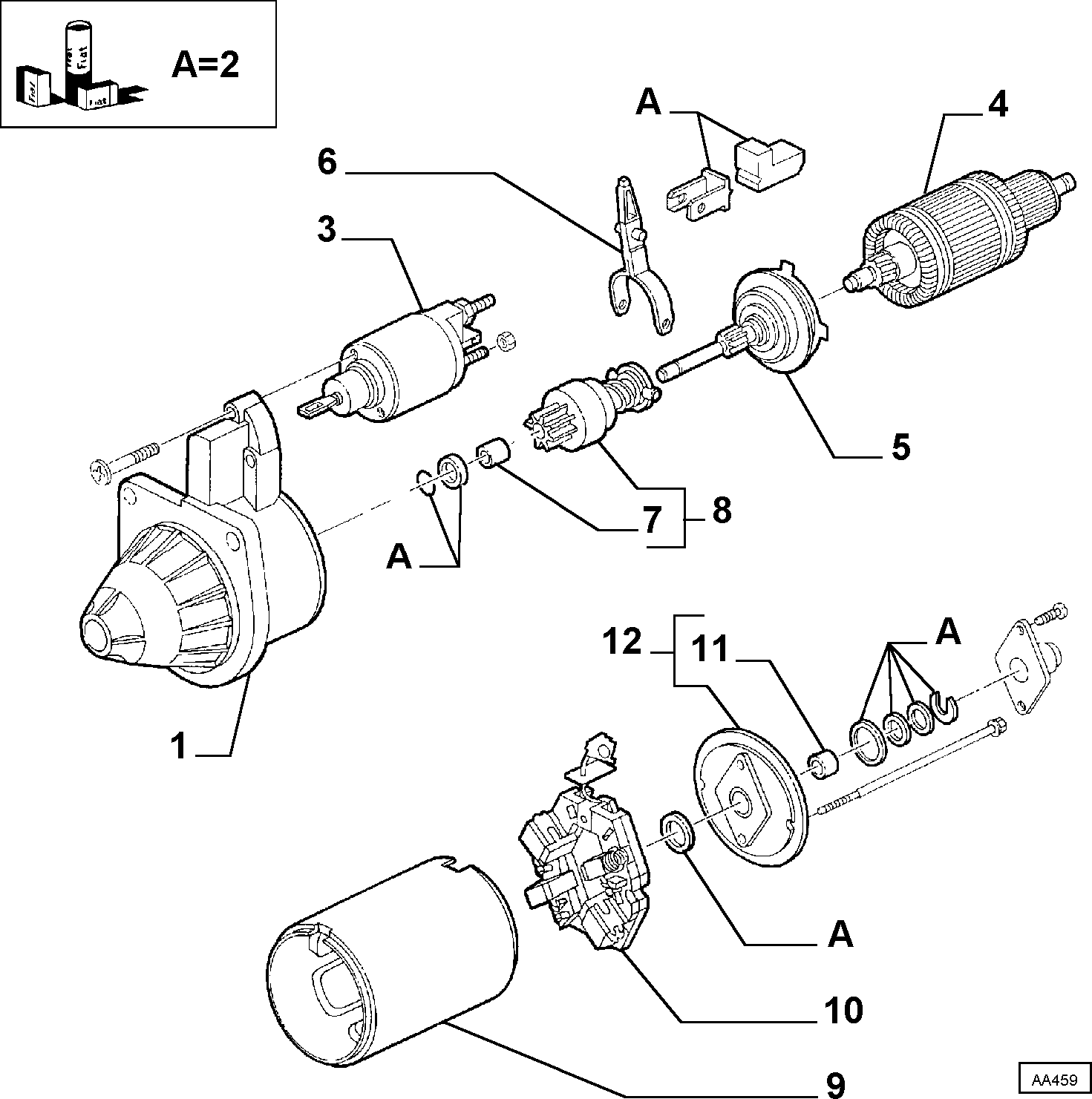 FIAT 9949390 - Solenoid Switch, starter onlydrive.pro