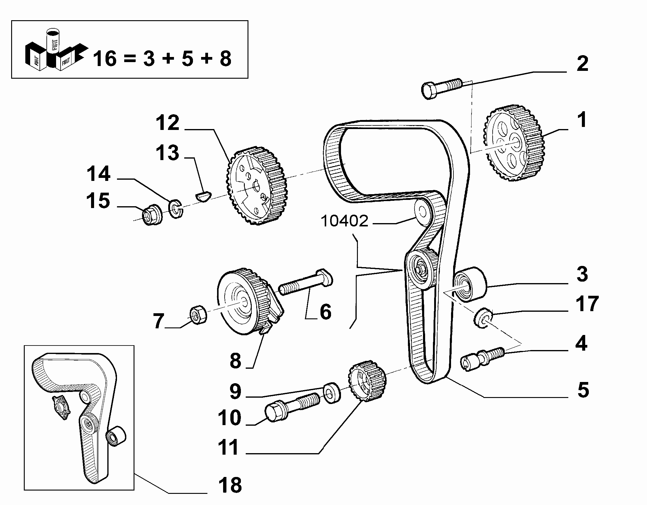 FIAT 71736493 - Parazīt / Vadrullītis, Zobsiksna onlydrive.pro