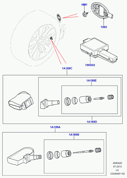 Land Rover LR058023 - Wheel Sensor, tyre pressure control system onlydrive.pro