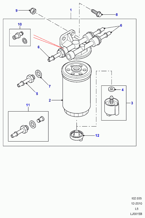 Land Rover ESR 4686 - Kütusefilter onlydrive.pro