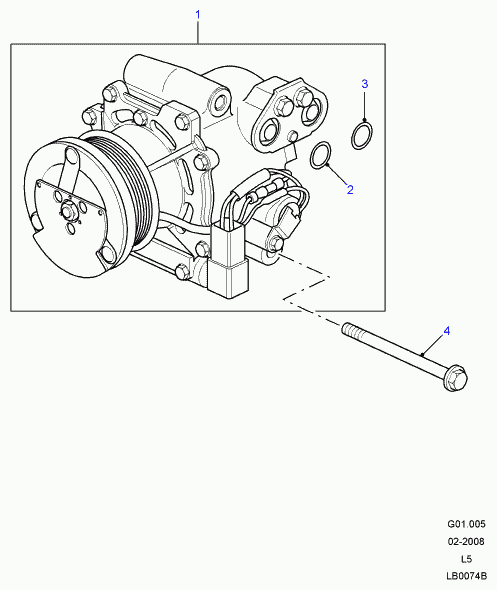 Land Rover JPB101330 - Compressor, air conditioning onlydrive.pro