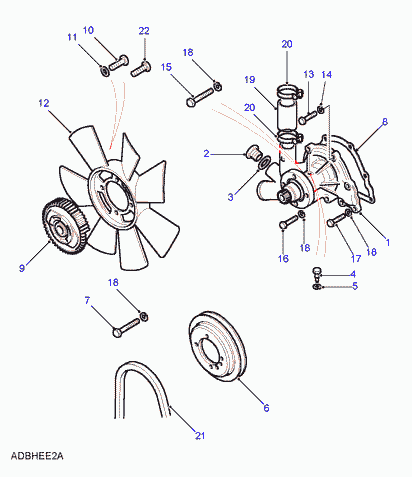 Land Rover ERC6504 - V-Belt onlydrive.pro