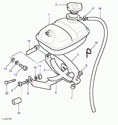 Land Rover 565540 - Expansion tank-except tdi and td5: 1 pcs. onlydrive.pro