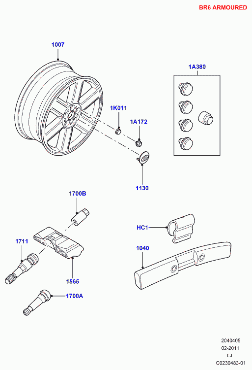 Land Rover YDB000061 - Wheel Sensor, tyre pressure control system onlydrive.pro