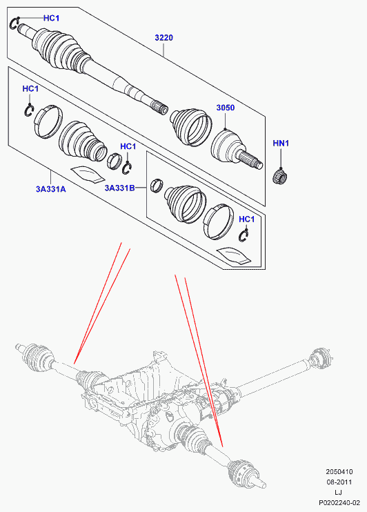 Land Rover IED500110 - Joint Kit, drive shaft onlydrive.pro