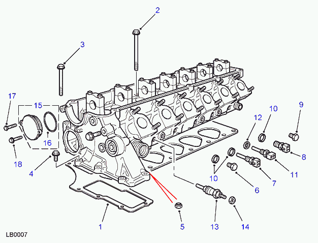 Land Rover STC 3103 - Cylinder head gaskets & sensors, 2.5l 6 cyl bmw diesel: 6 pcs. onlydrive.pro