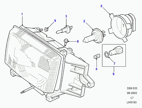 Land Rover 589109 - Headlamps-to (v) xa422229: 2 pcs. onlydrive.pro