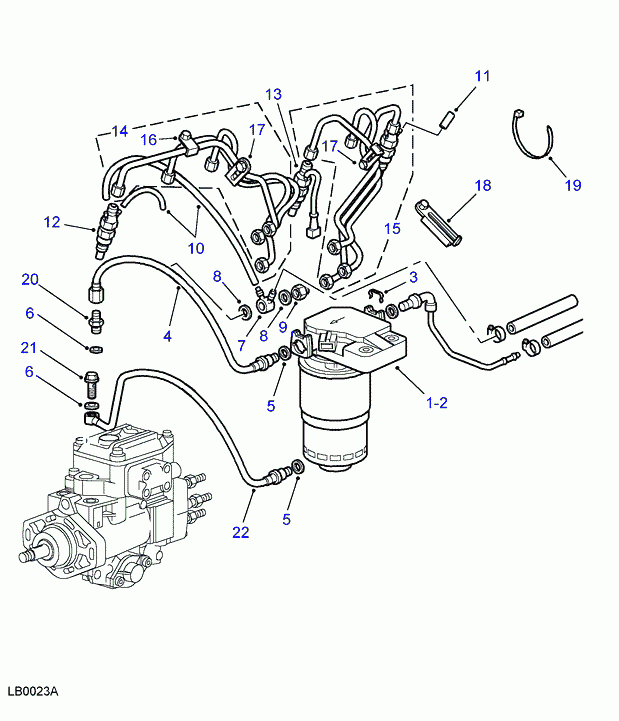 Land Rover STC 3101 - Injectors, pipes & filter, 2.5l 6 cyl bmw diesel: 1 pcs. onlydrive.pro