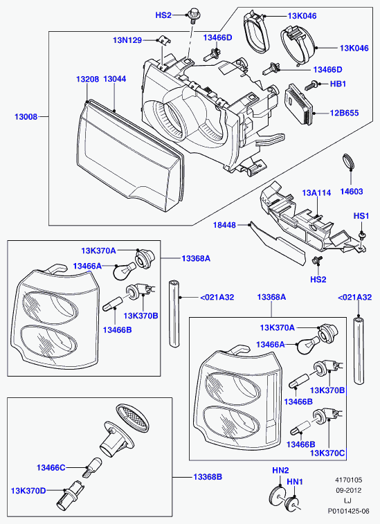 Land Rover YWC000500 - Устройство управления, освещение onlydrive.pro