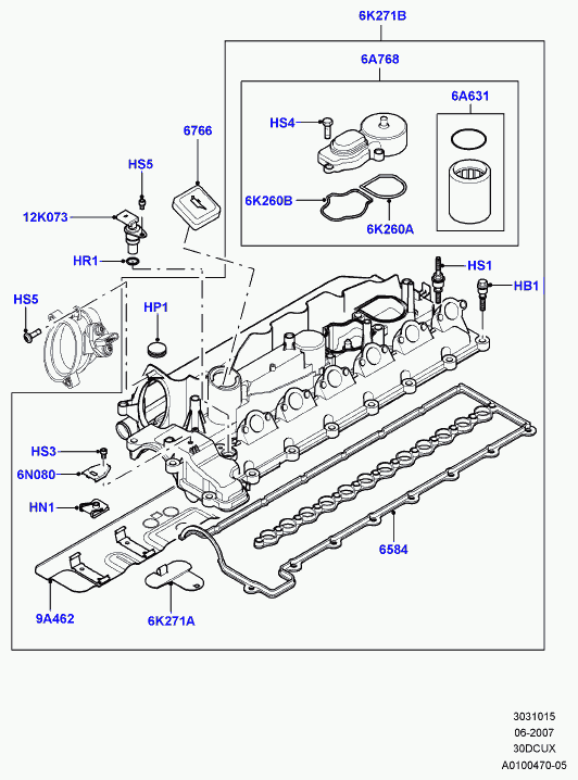 Land Rover 8510224 - Клапан, отвода воздуха из картера onlydrive.pro