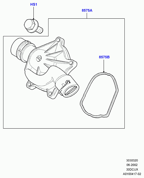 Land Rover PEL000050 - Coolant thermostat / housing onlydrive.pro