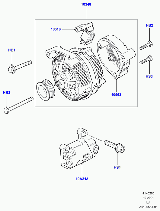 Land Rover YLW000010 - Voltage regulator, alternator onlydrive.pro