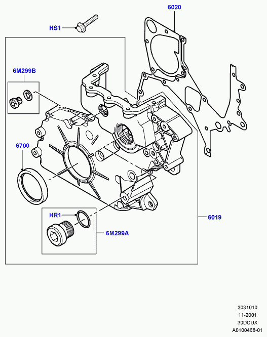 Land Rover LUF100530L - Уплотняющее кольцо, коленчатый вал onlydrive.pro