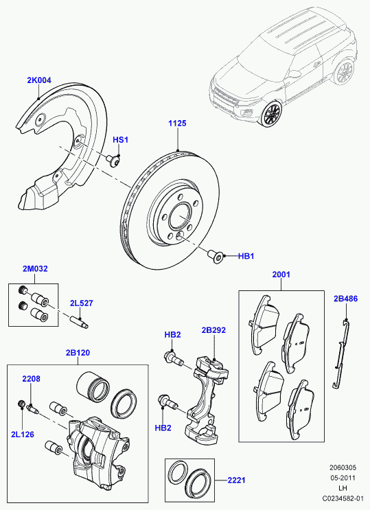 Jaguar LR015386 - Repair Kit, brake caliper onlydrive.pro