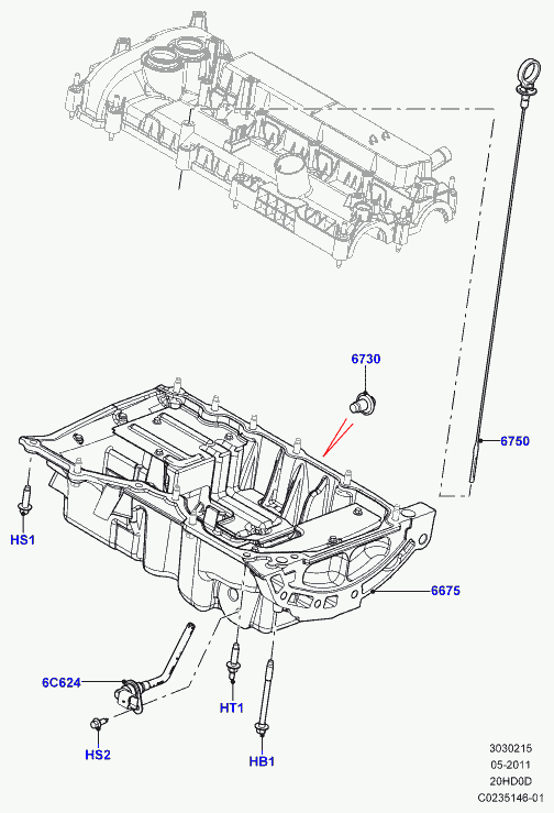 Land Rover LR 025048 - Alyvos išleidimo kaištis, alyvos karteris onlydrive.pro