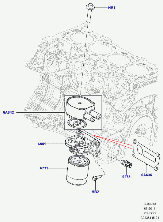 Land Rover LR025007 - Seal, oil pump onlydrive.pro