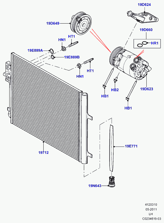 Land Rover LR023921 - Kondensators, Gaisa kond. sistēma onlydrive.pro