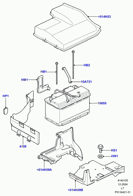 Land Rover YGD500190 - Battery and mountings: 1 pcs. onlydrive.pro