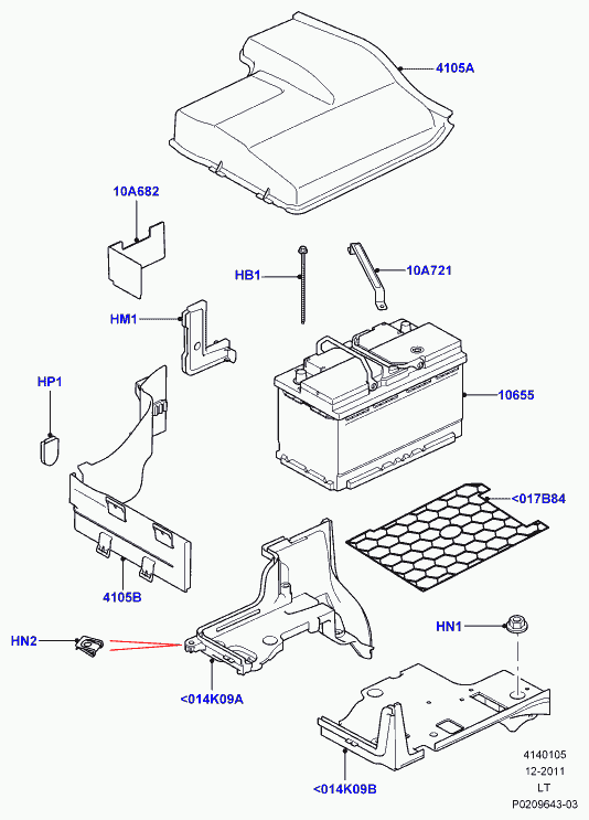 Land Rover LR033179 - Battery and mountings: 1 pcs. onlydrive.pro