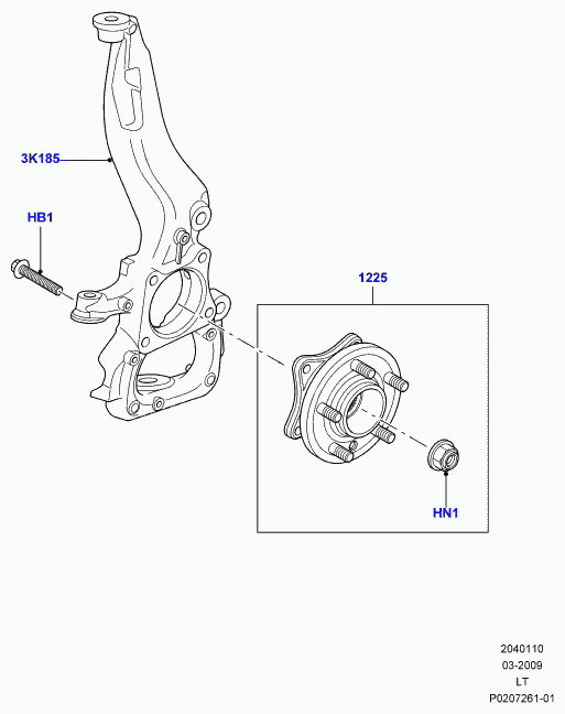 Land Rover LR024151 - Bearing Kit, wheel hub onlydrive.pro