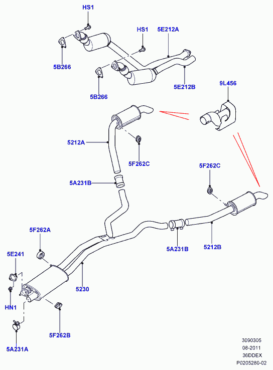 Land Rover WCL500040 - Toruühendus,väljalaskesüsteem onlydrive.pro